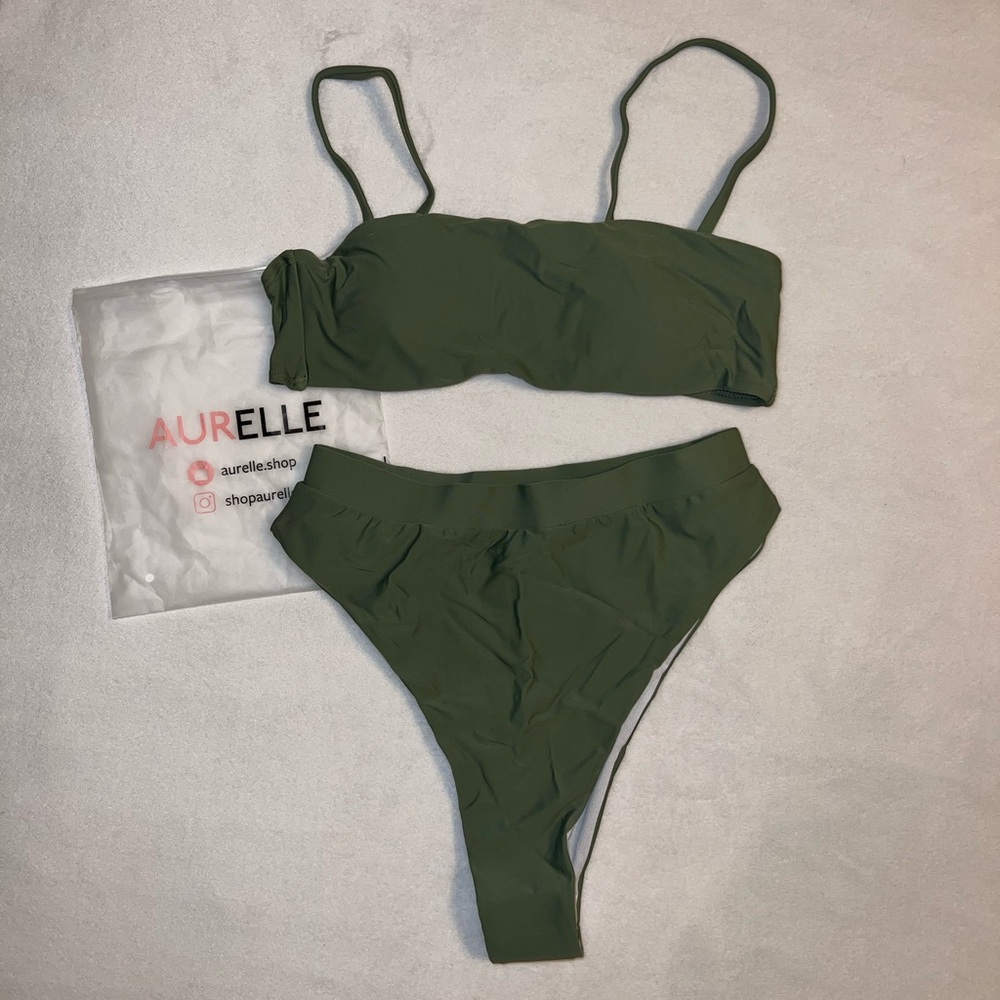 Aurelle Olive Green Bikini